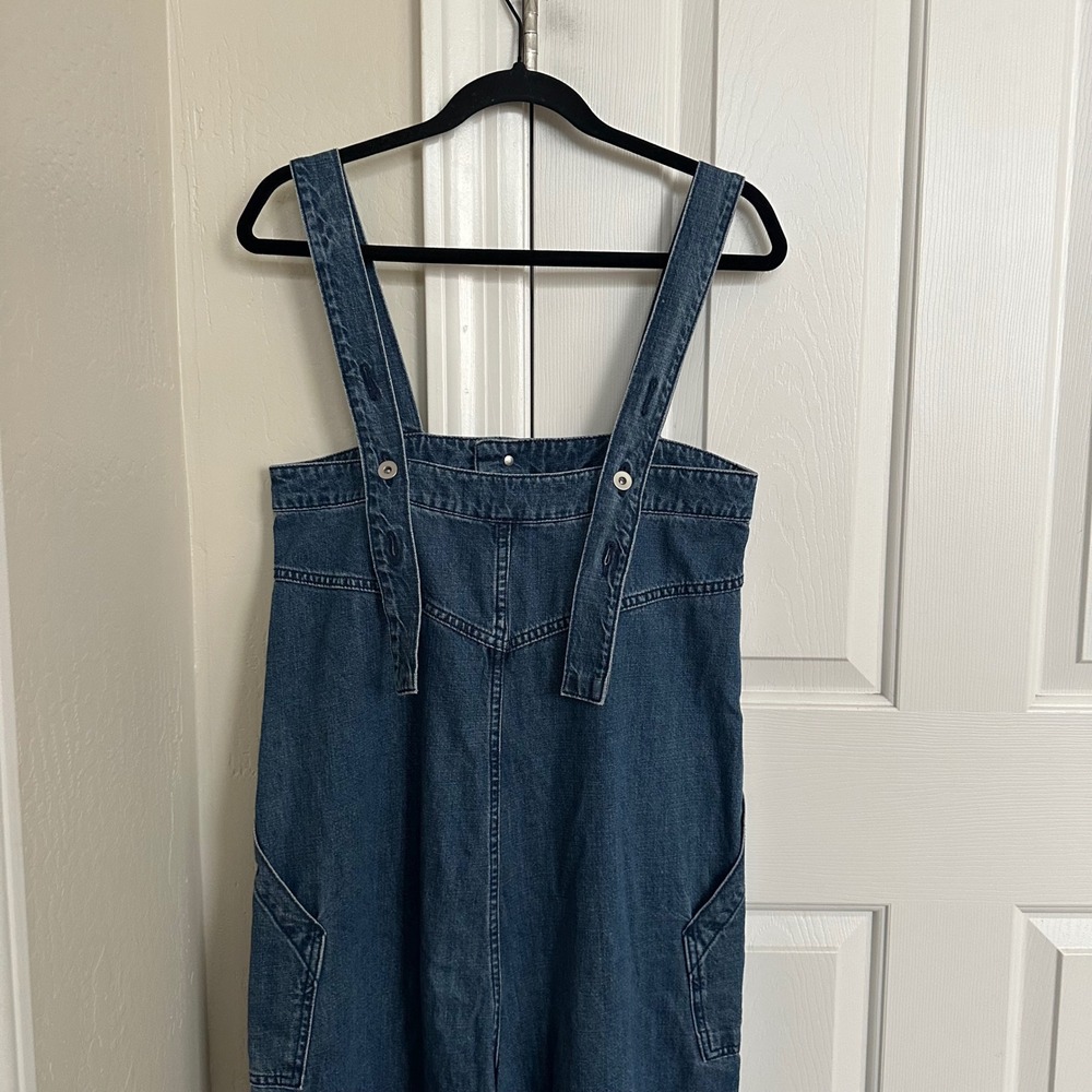 Ray BEAMS Japanese Brand Wide-Leg Denim Overalls / Jumpsuit - Picture 4 of 9